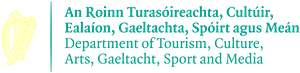 Logo for the Department of Tourism, Culture, Arts, Gaeltacht, Sport and Media