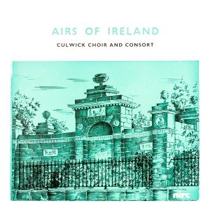 Vinyl cover for Airs Of Ireland; Culwick Choir And Consort; New Irish Recording Co (NIRC) (1974); Design: Bill Bolger; Print: T.S. Connolly & Co. Dublin