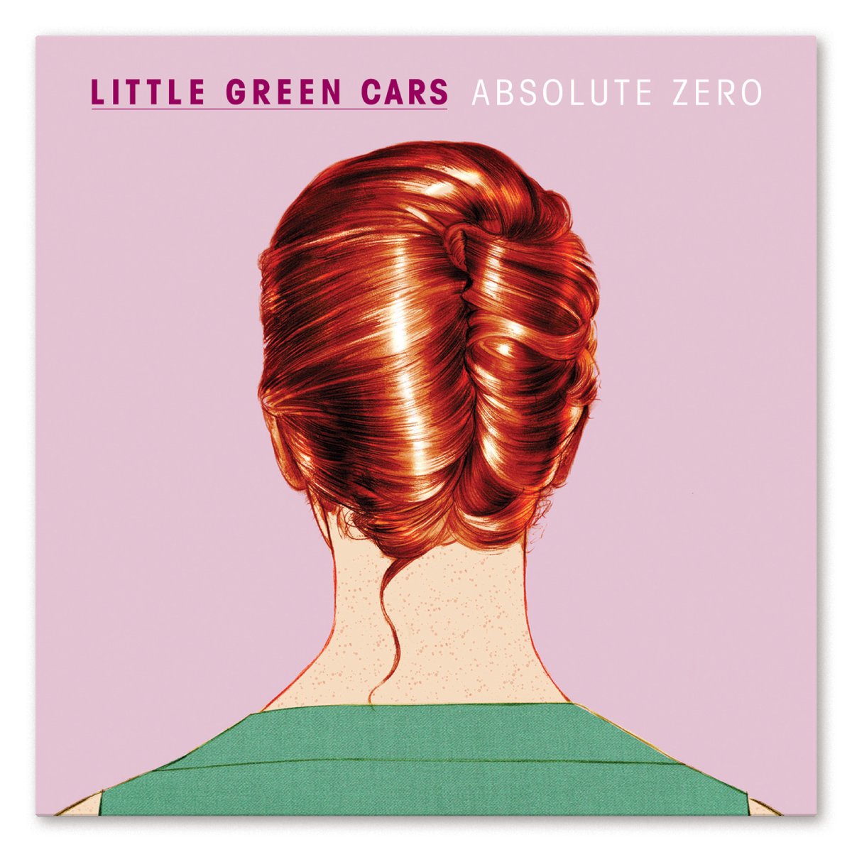 Vinyl cover of Absolute Zero; Little Green Cars; Glassnote (2013); Design: Slater Design; Illustrations by Steve Doogan
