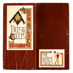 Vinyl cover for A Belt of the Celts; The Wolfe Tones; Triskel Records (1978); Design: The Silver Grain Company/Tim O’Neill; Print: In the Republic of Ireland