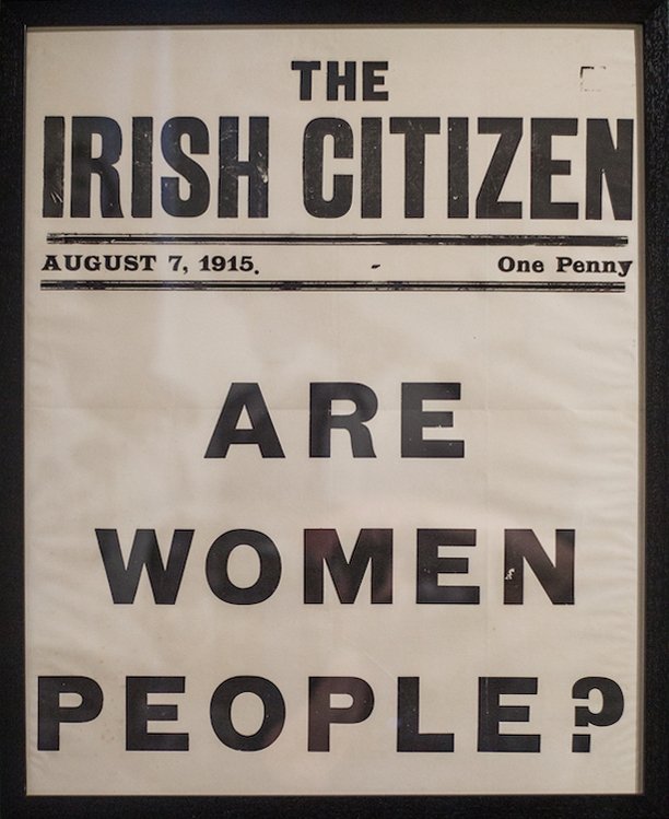 Broadside poster for The Irish Citizen suffrage newspaper, 1915; courtesy of the National Library of Ireland