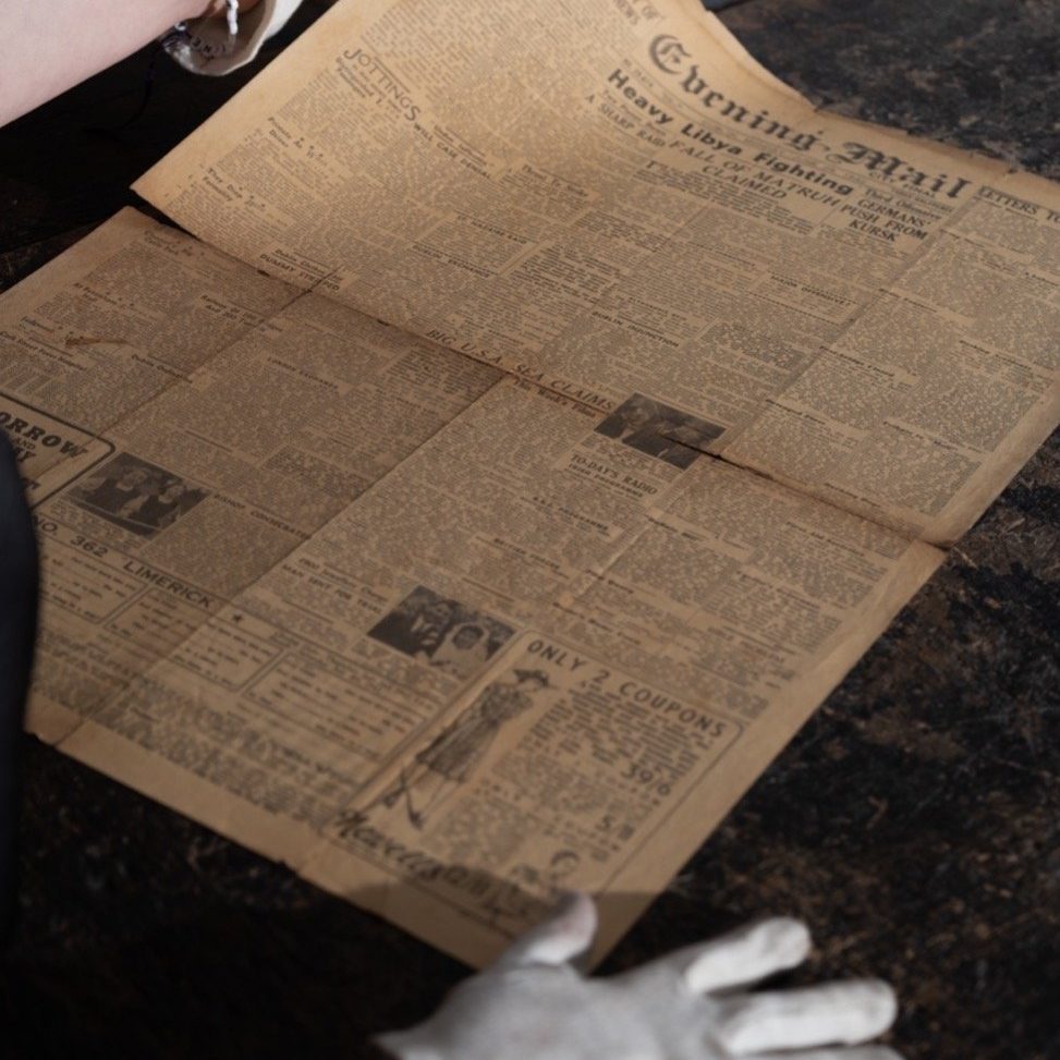 The ‘Dublin Evening Mail’ appears as one sheet for the first time in the newspaper’s history