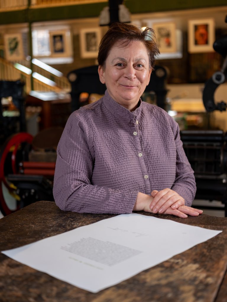 Anne Enright signing her short story at the National Print Museum