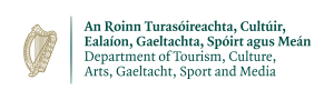 Logo for the Department of Tourism, Culture, Arts, Gaeltacht, Sport and Media