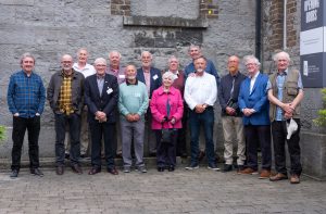 A photo of the contributors and writers of the book Strange Types & Odd Sorts, standing outside the Museum.