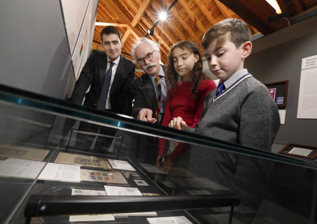 Young girl and boy visiting the National Print Museum