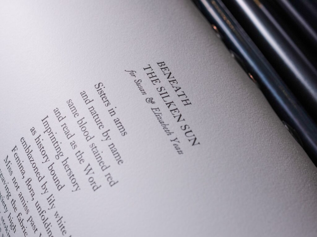 Beneath the Silken Sun, for Susan and Elizabeth Yeats