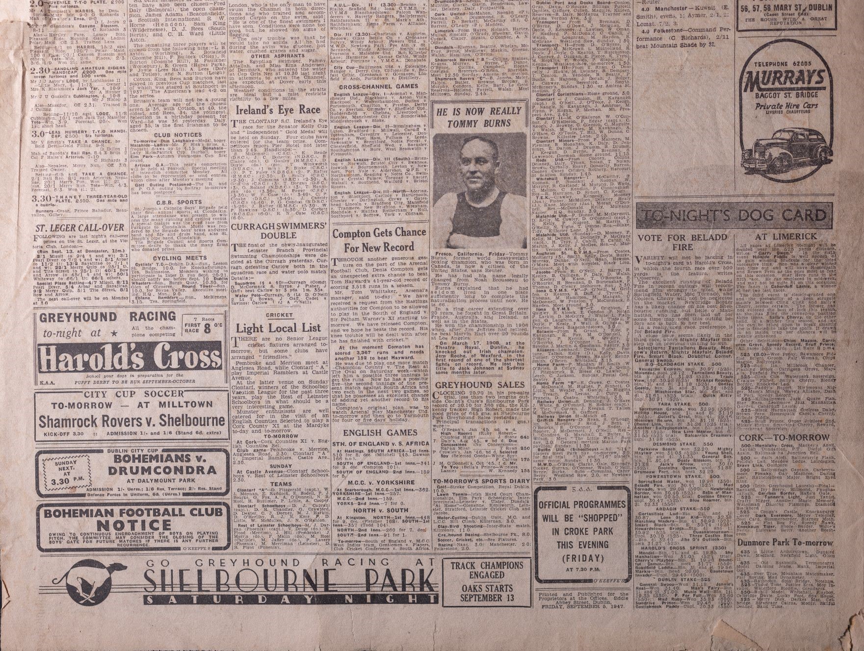 Evening Herald racing section